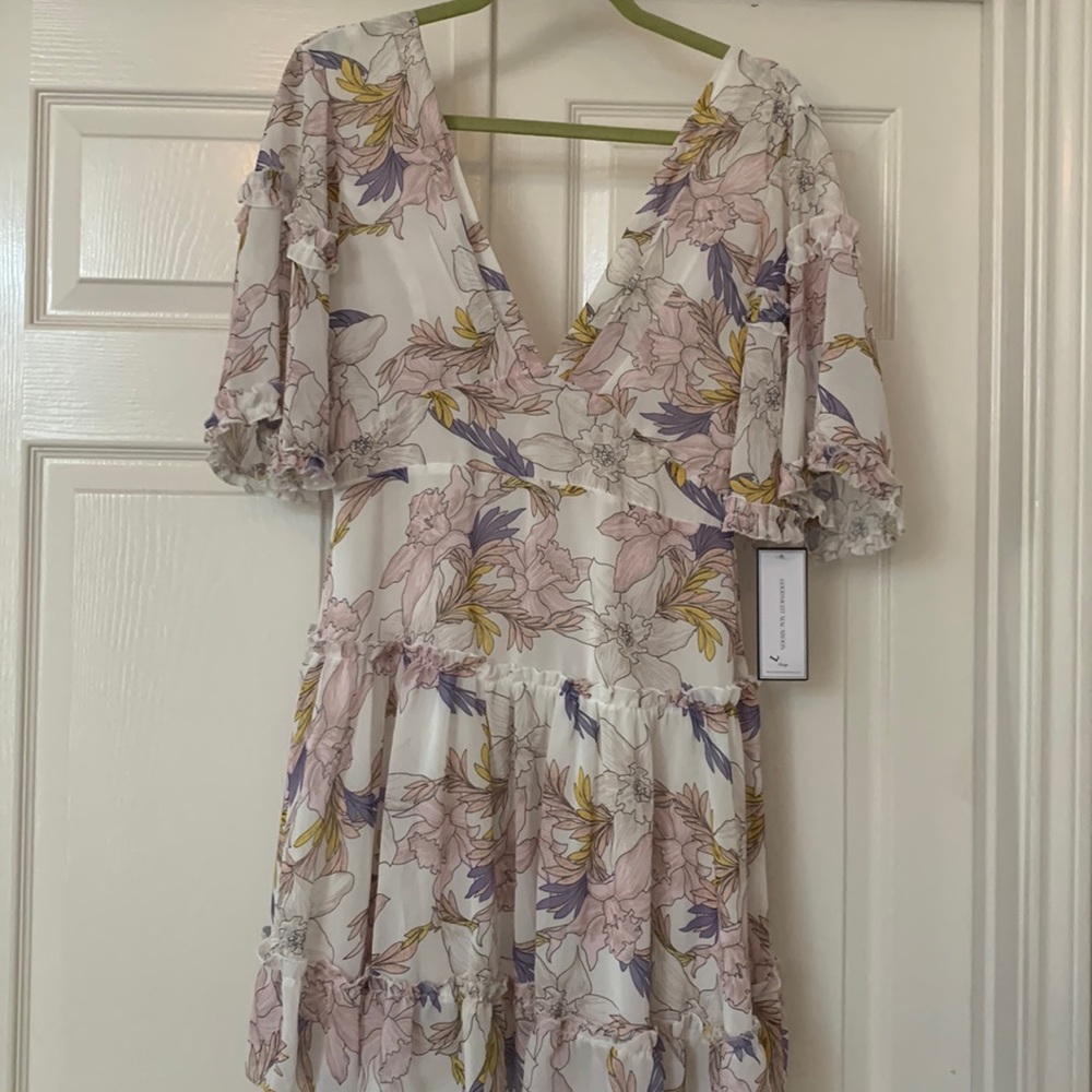 White floral dress
